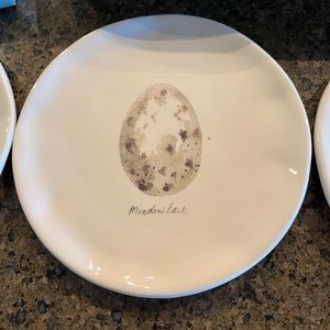 EASTER 🐣 NEW Williams Sonoma Speckled Egg Design Salad Plates Set4 NEVER USED